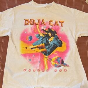 Doja Cat Planet Her Graphic T-Shirt - White